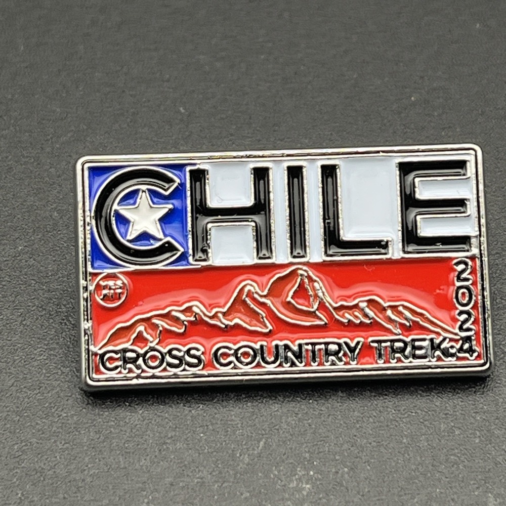 Chile Cross Country Trek 2024 Hiking Outdoors Lapel Hat Pin